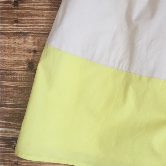 Cremieux Anna Tiered Color Block Drop Waist Sundress Yellow White NWOT - Picture 10 of 11
